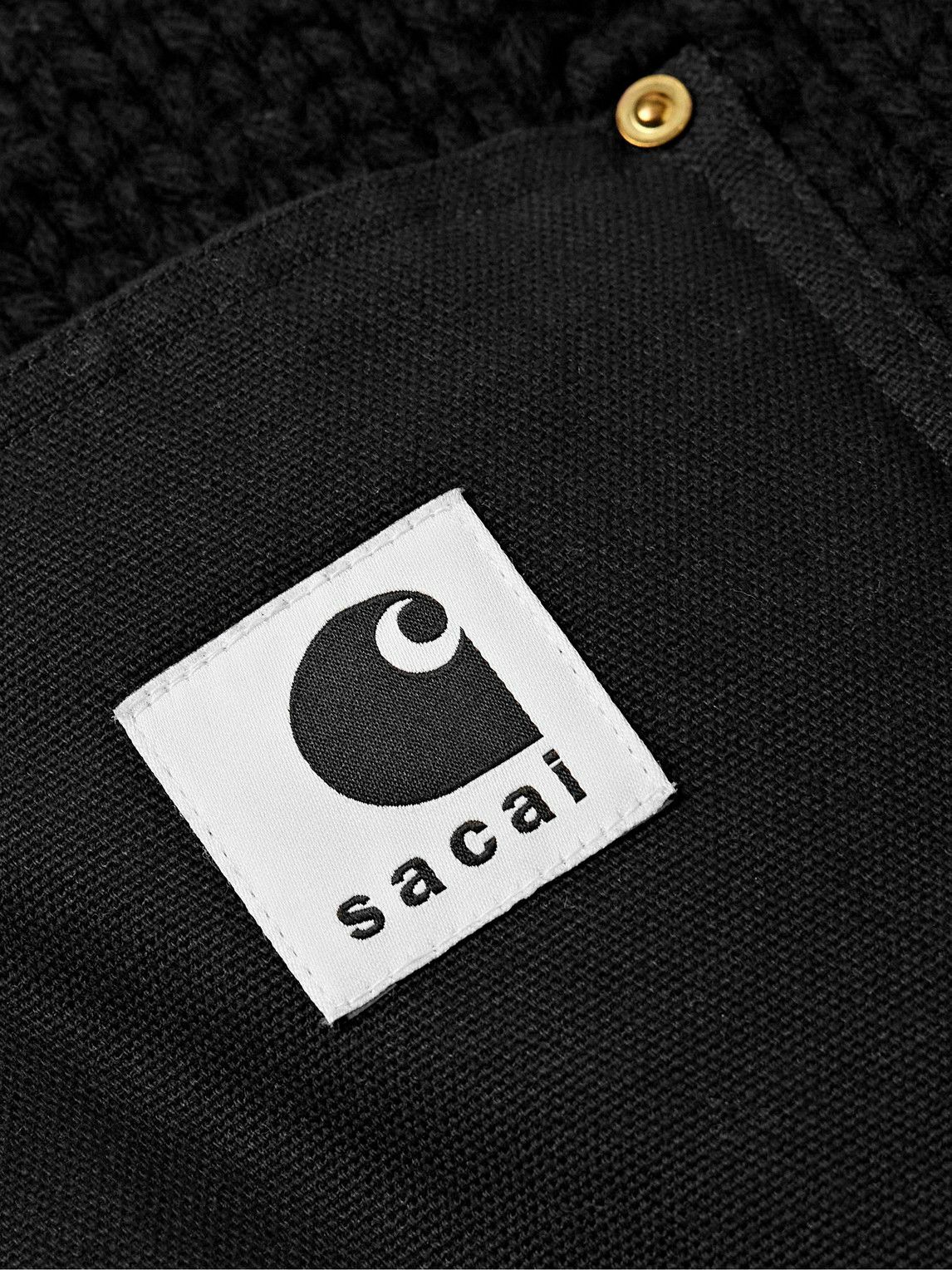 Sacai - Carhartt WIP Michigan Canvas-Trimmed Wool-Blend Overshirt