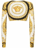 VERSACE - Barocco Printed Jersey Crop Top