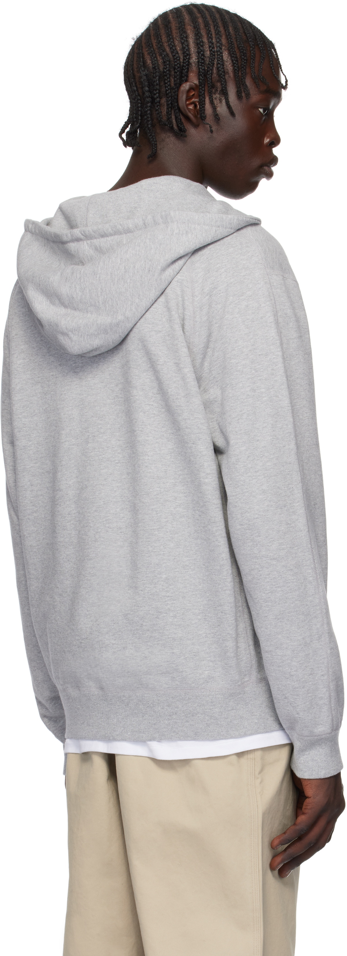 Reigning Champ Gray Midweight Terry Standard Zip Hoodie