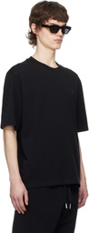 AMI Paris Black Cotton Tonal Ami de Coeur T-shirt