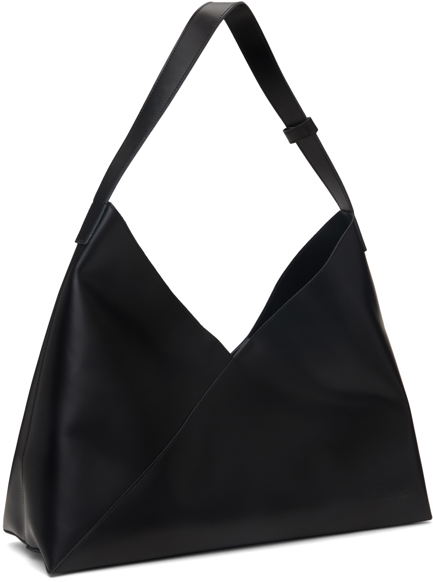 【MM6 Maison Margiela】 Abrasivato Shopping レザー バッグ MM6 Maison Margiela Black Abrasivato Leather Shopping Bag