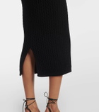 Alessandra Rich Cable-knit cotton midi skirt