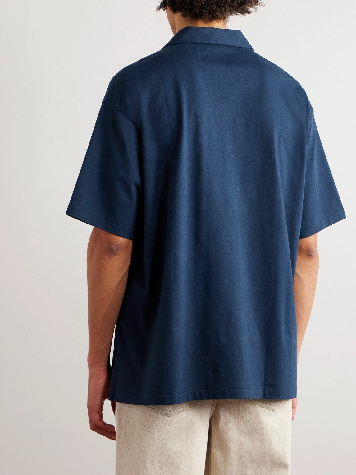 nanamica - Cotton-Blend Jersey Polo Shirt - Blue Nanamica
