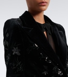 Elie Saab Sequined velvet blazer