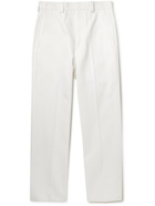 Ermenegildo Zegna - Straight-Leg Cotton, Silk and Linen-Blend Twill Trousers - White