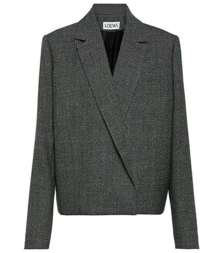 Photo: Loewe Asymmetric cropped wool blazer