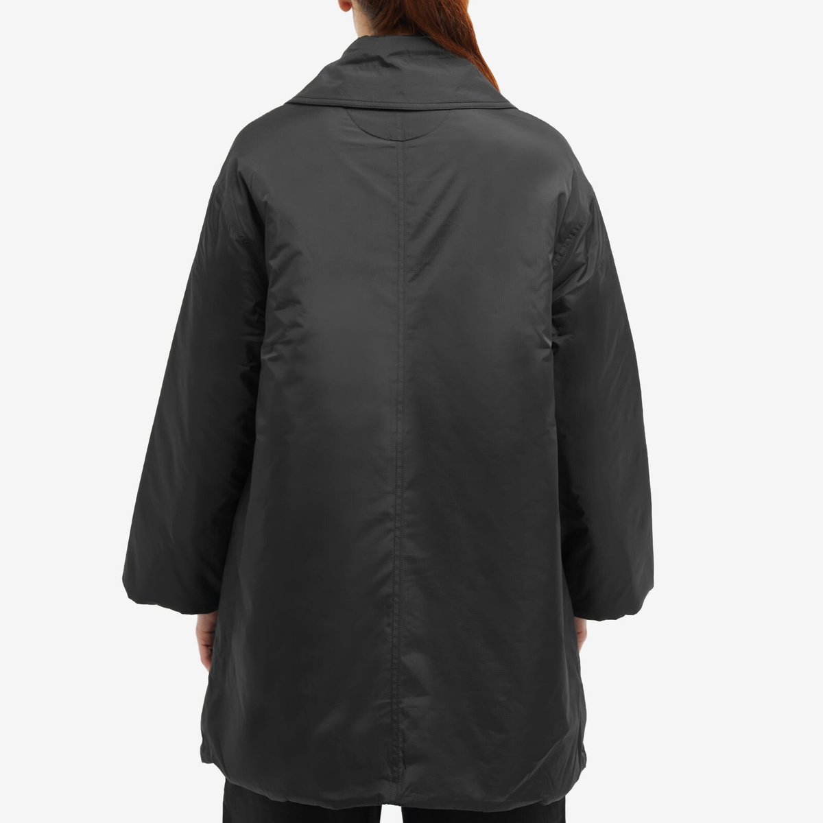 GANNI Women's Ripstop Quilt Reversible Coat in Black GANNI
