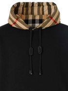 BURBERRY - Check Motif Cotton Hoodie