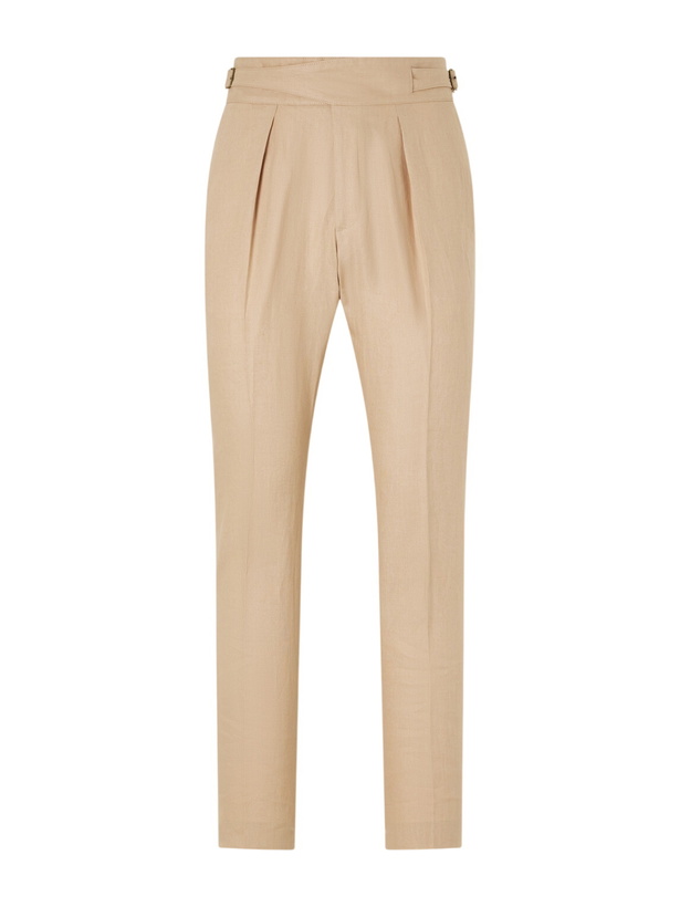 Photo: Polo Ralph Lauren - Straight-Leg Pleated Linen Suit Trousers - Neutrals