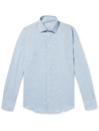 Richard James - Linen-Seersucker Shirt - Blue
