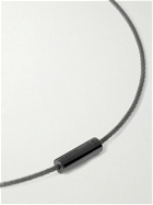 Le Gramme - 9g Double Cable Silver Recycled-Ceramic Bracelet - Black