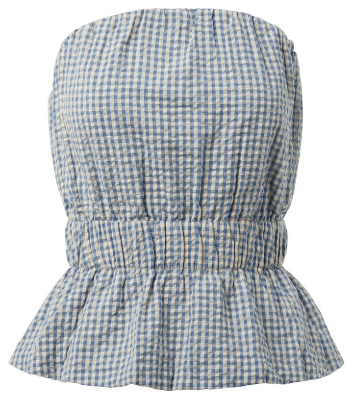 Photo: Posse Aurelia gingham strapless cotton top