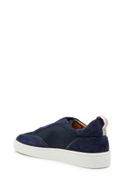 Aurélien Leisure Panelled Suede Sneakers Navy
