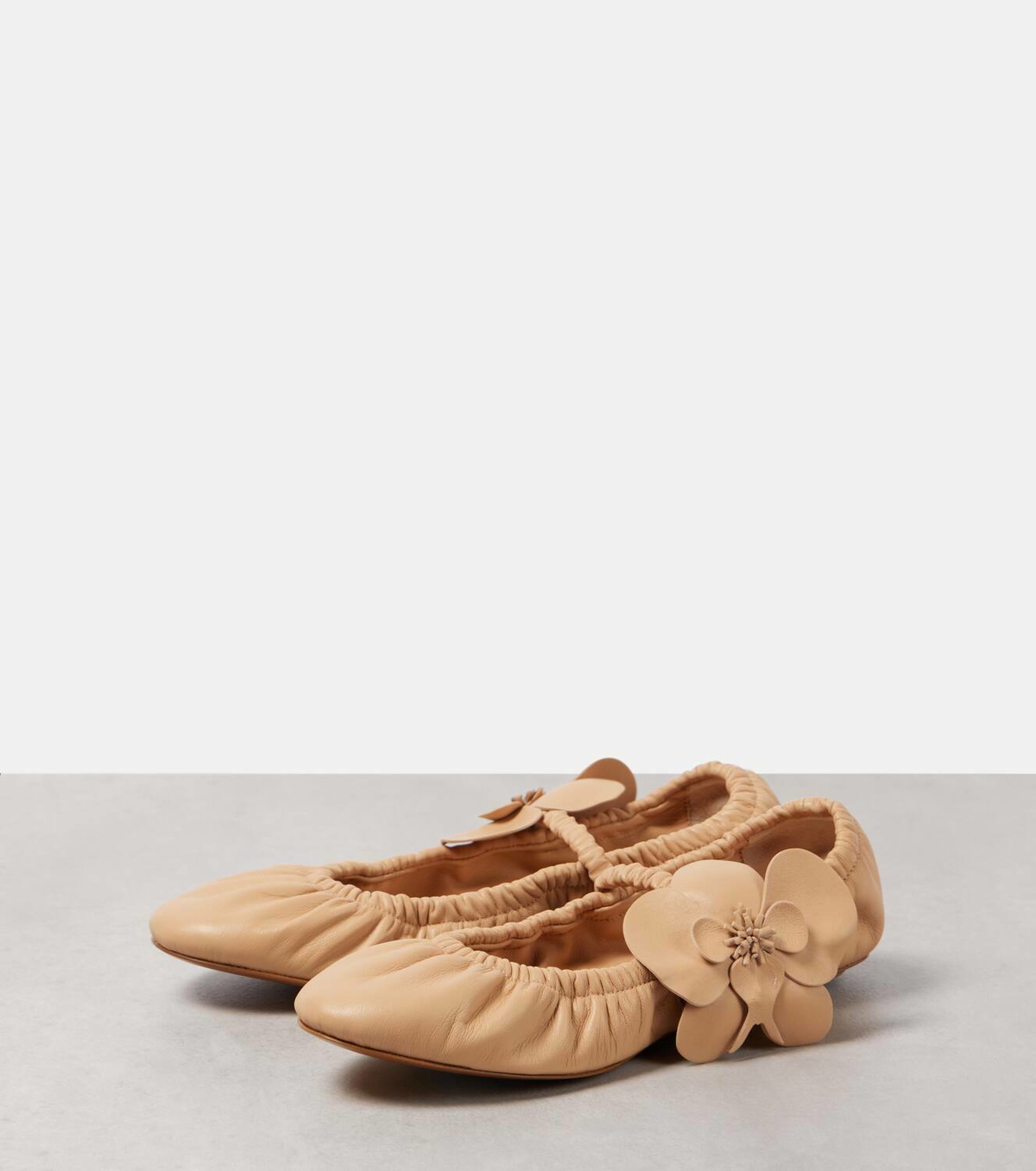 Zimmermann Orchid floral-appliqué leather Mary Jane flats Zimmermann