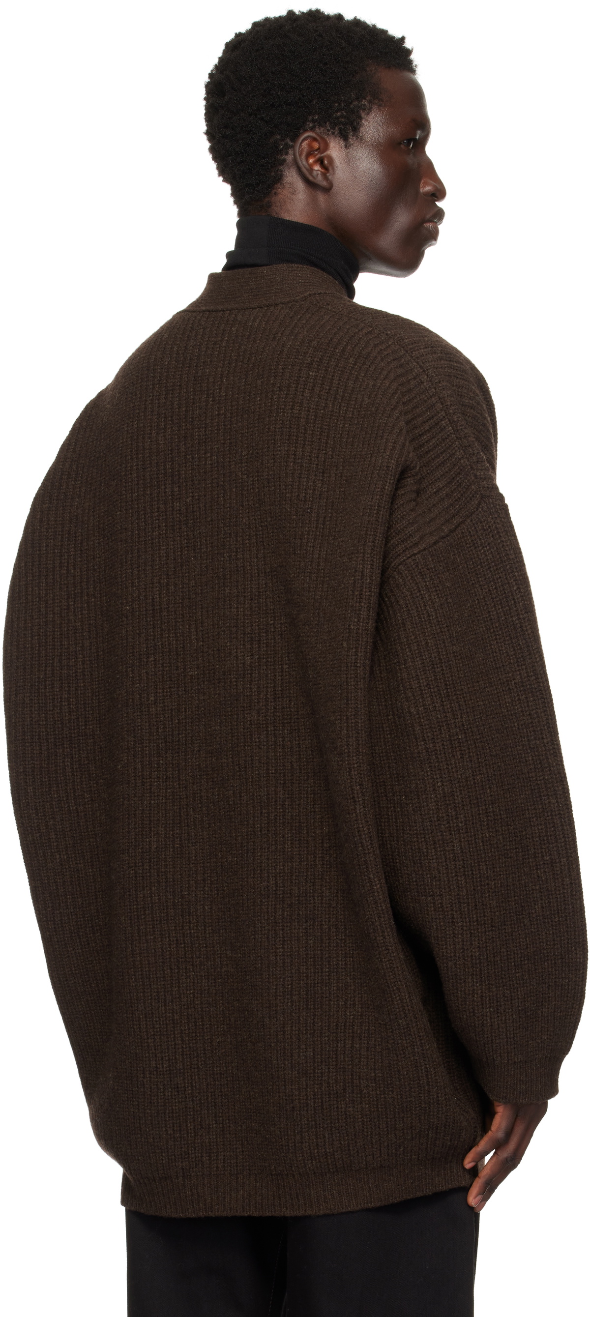 LEMAIRE Brown Felted Cardi Cardigan Lemaire