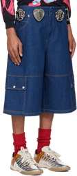 Chopova Lowena Blue Balmy Denim Shorts