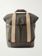 Bleu de Chauffe - Chiloé Leather-Trimmed Waxed Cotton-Canvas Backpack