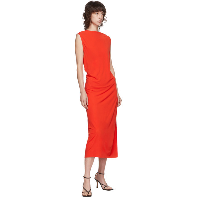 Helmut Lang Red Back Twist Dress Helmut Lang