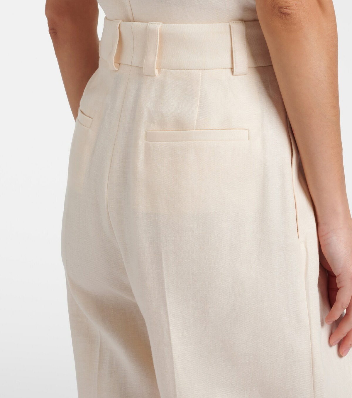 Loro Piana Lodger linen and wool wide-leg pants