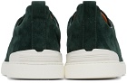 ZEGNA Green Triple Stitch Sneakers