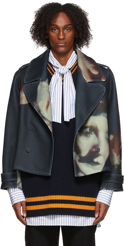 Photo: Charles Jeffrey Loverboy Multicolor Quarterdeck Cropped Peacoat