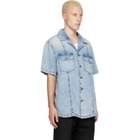 BALMAIN Blue Denim Shirt