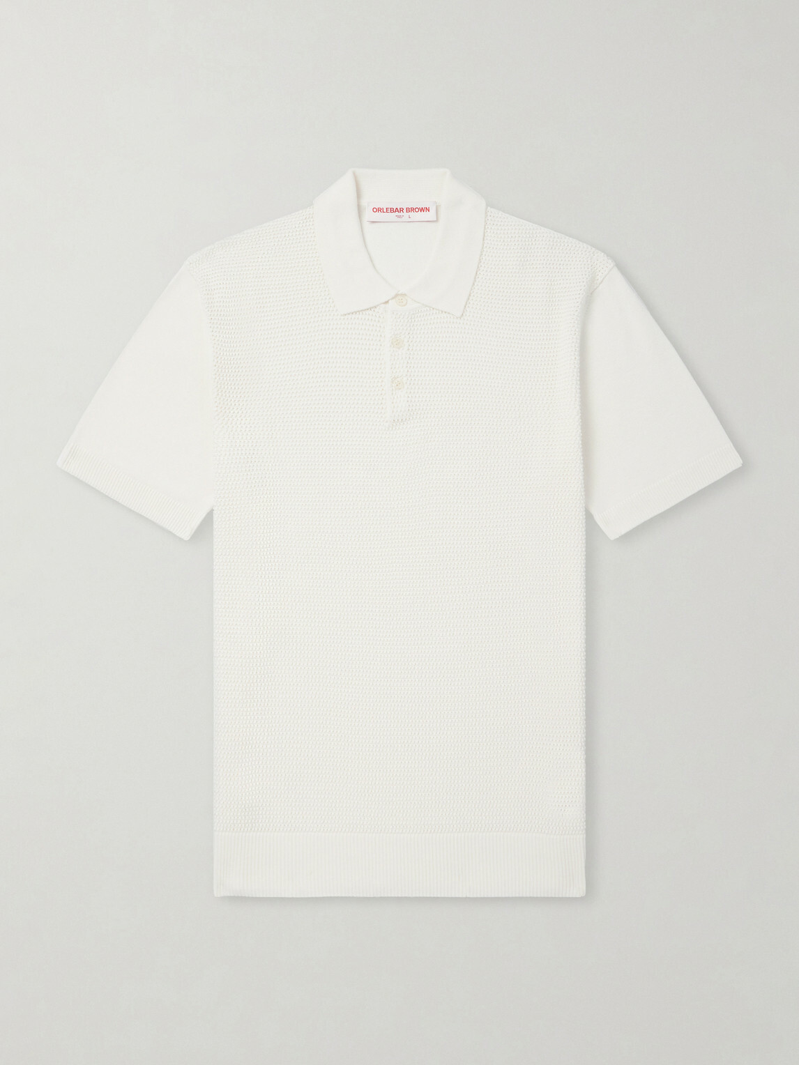 Orlebar Brown - Burnham Tie Stitch II Silk and Cotton-Blend Polo Shirt - Neutrals