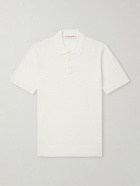 Orlebar Brown - Burnham Tie Stitch II Silk and Cotton-Blend Polo Shirt - Neutrals