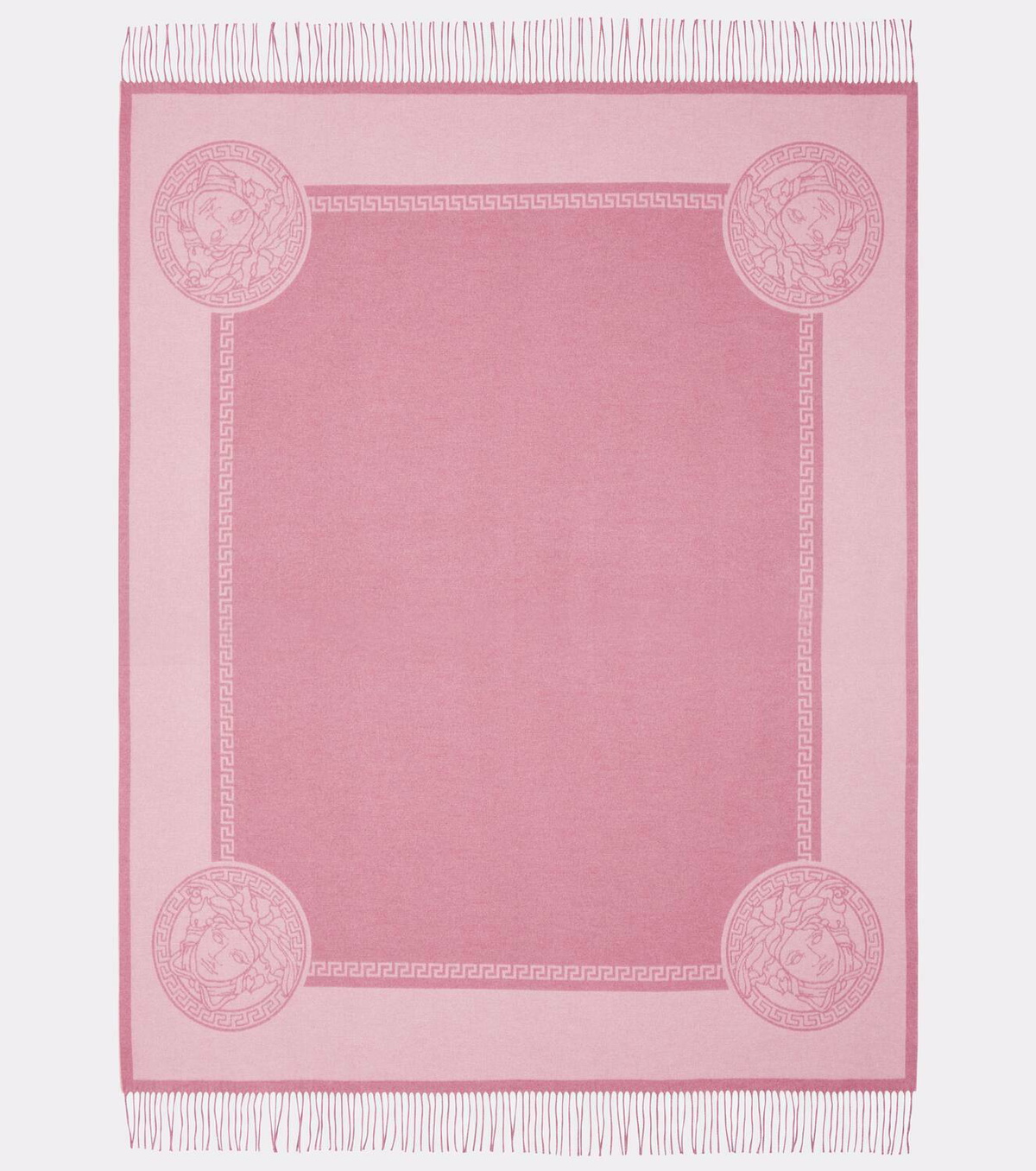 Versace Home Icon fringed silk and cashmere blanket