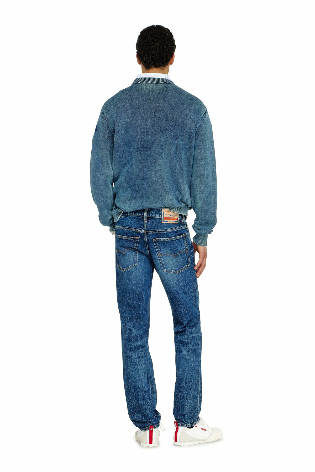 Diesel Regular Jeans Regular Waist 2023 D-Finitive, Dark blue, Button fly