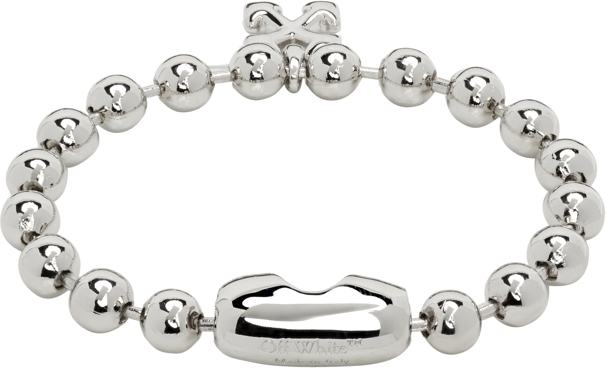 Off-White Arrow Ball Chain Bracelet