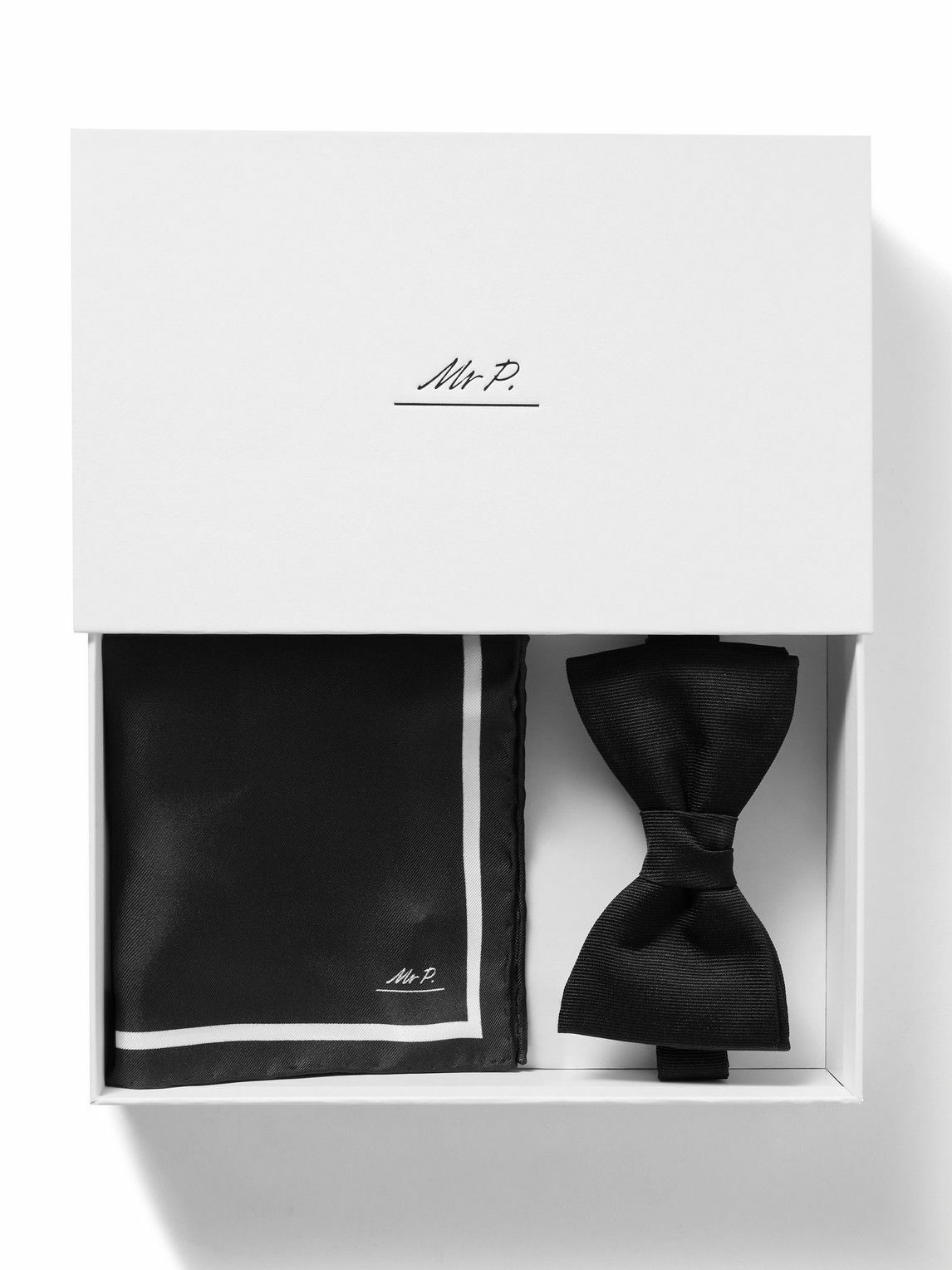 Mr P. - Silk Bow-Tie and Pocket Square Set