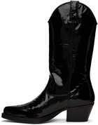 Ernest W. Baker Black High Western Boots