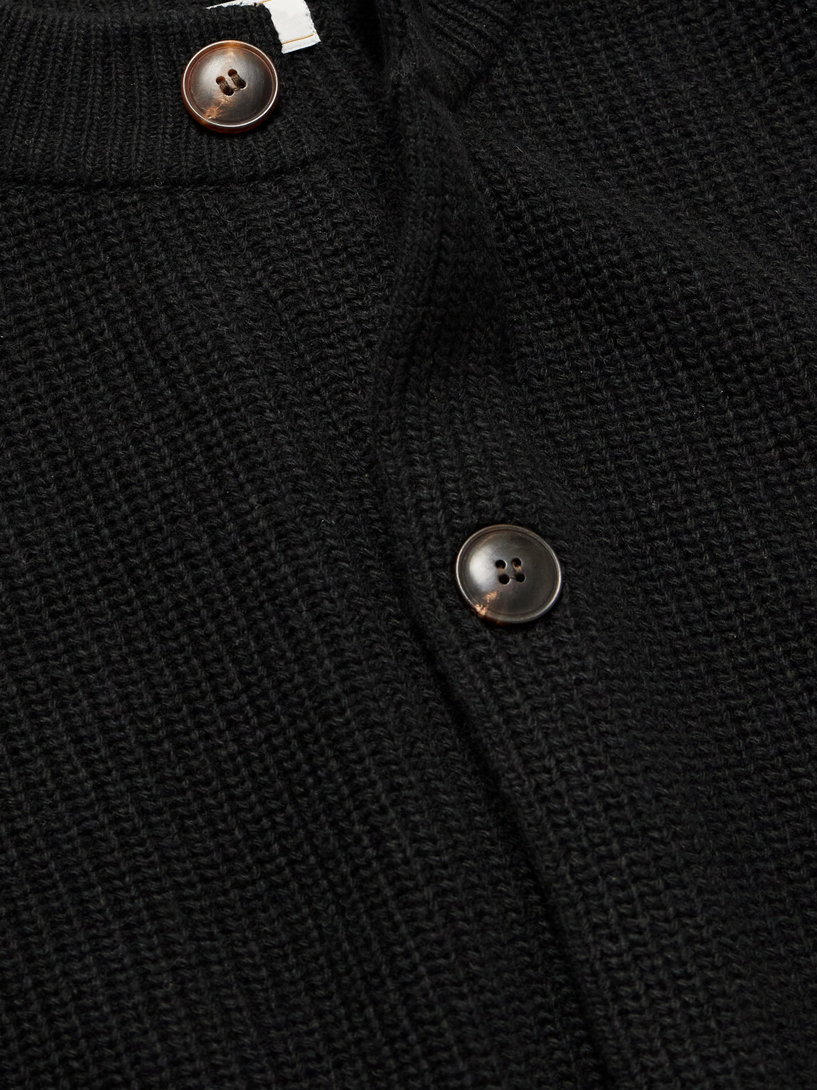 FrizmWORKS - Ribbed Wool-Blend Cardigan - Black