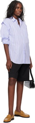 Comme des Garçons Shirt Blue Stripe Poplin Shirt