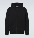 Givenchy Logo cotton fleece zip-up hoodie