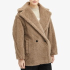 Max Mara Women's Espero Short Teddy Coat in Sand