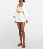 Chloe - High-rise linen shorts