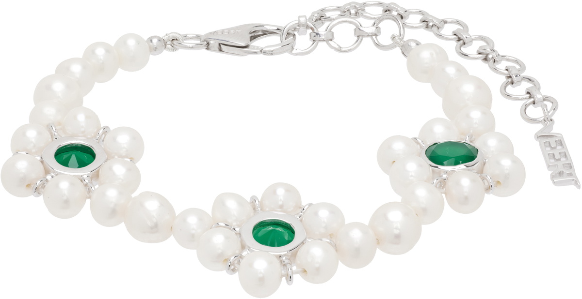 【関税込み】VEERT 'The Trio Flower Pearl' ブレスレット The Trio Flower Pearl Bracelet in White Gold – VEERT