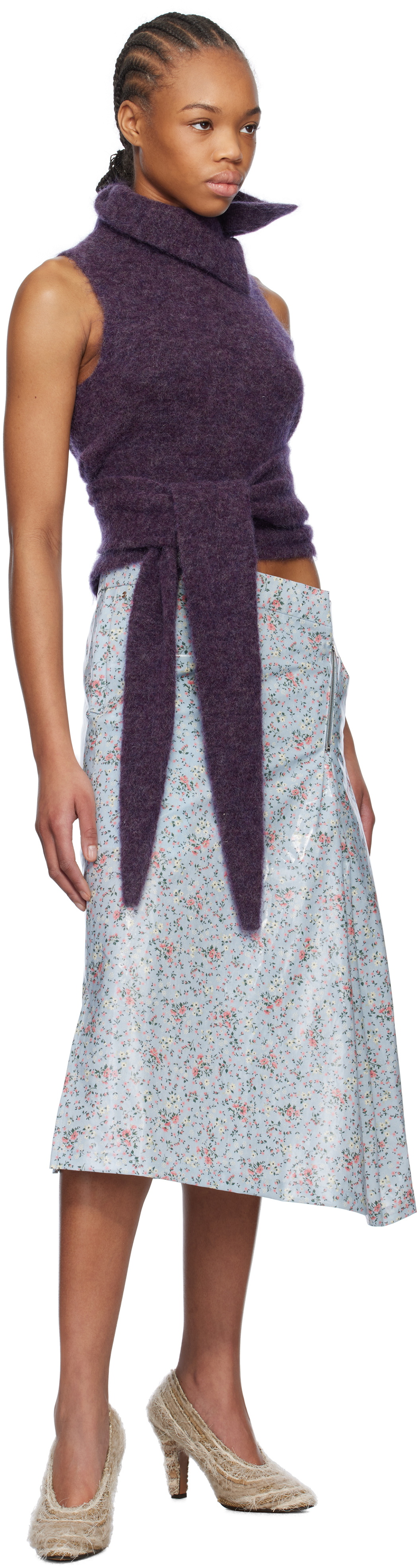 Bless Blue SMLXL Rain Skirt Midi Skirt