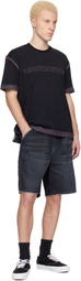 MASTERMIND WORLD Black MW Duck Painter Shorts