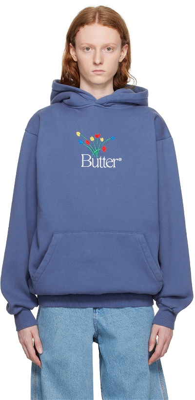 Photo: Butter Goods Blue Bouquet Hoodie