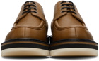 Dries Van Noten Brown Grained Leather Derbys