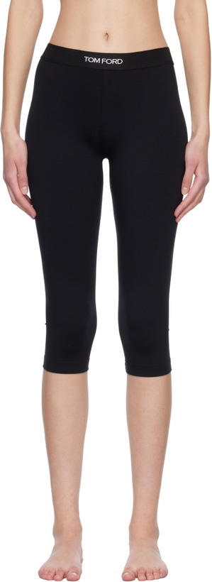 Photo: TOM FORD Black Modal Yoga Short Leggings.