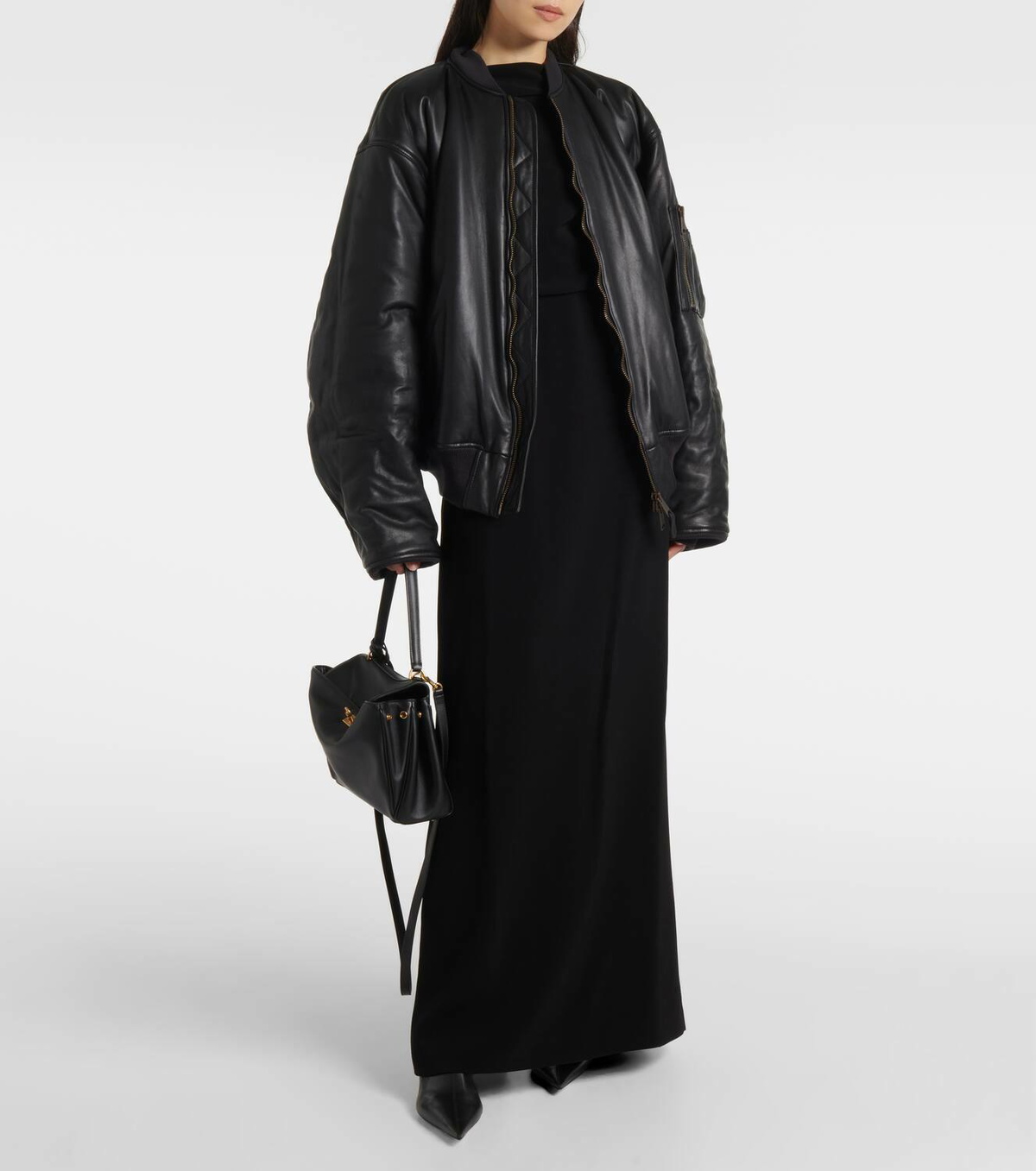 ジャケット・アウター BALENCIAGA leather jacket BALENCIAGA Logo-Embroidered Leather Blouson Jacket for Men
