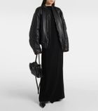 Balenciaga Leather bomber jacket