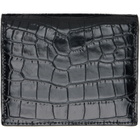 TOTEME Black T-Lock Croco-Embossed Card Holder