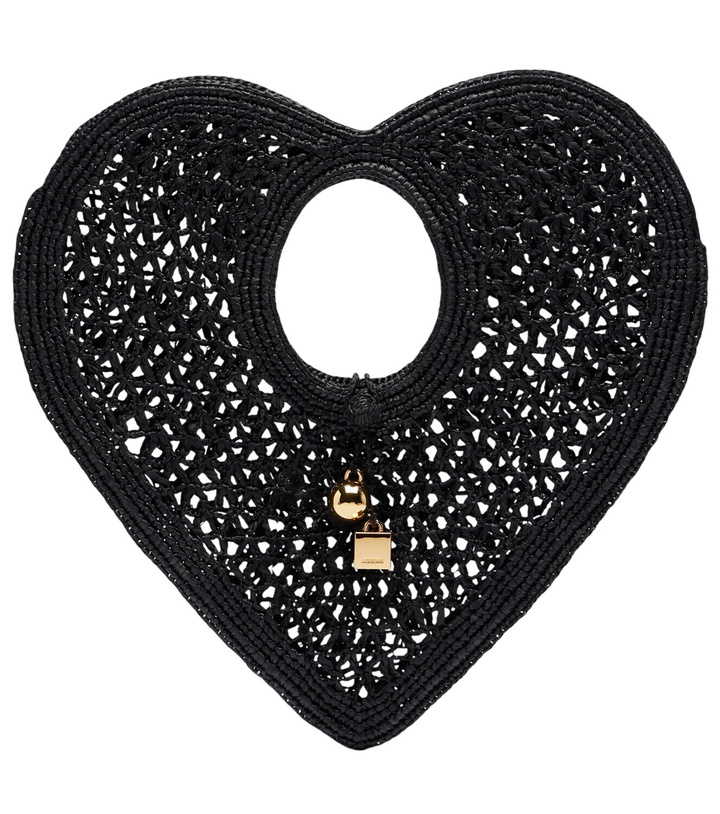 Photo: Jacquemus Spiaggia Coeur Small raffia top-handle bag