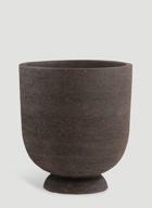 Terra Flower Pot Vase in Brown