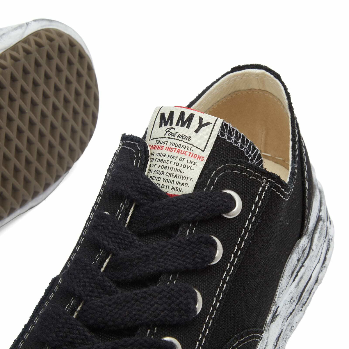 Maison MIHARA YASUHIRO Hank Original Sole Canvas Sneaker in Black